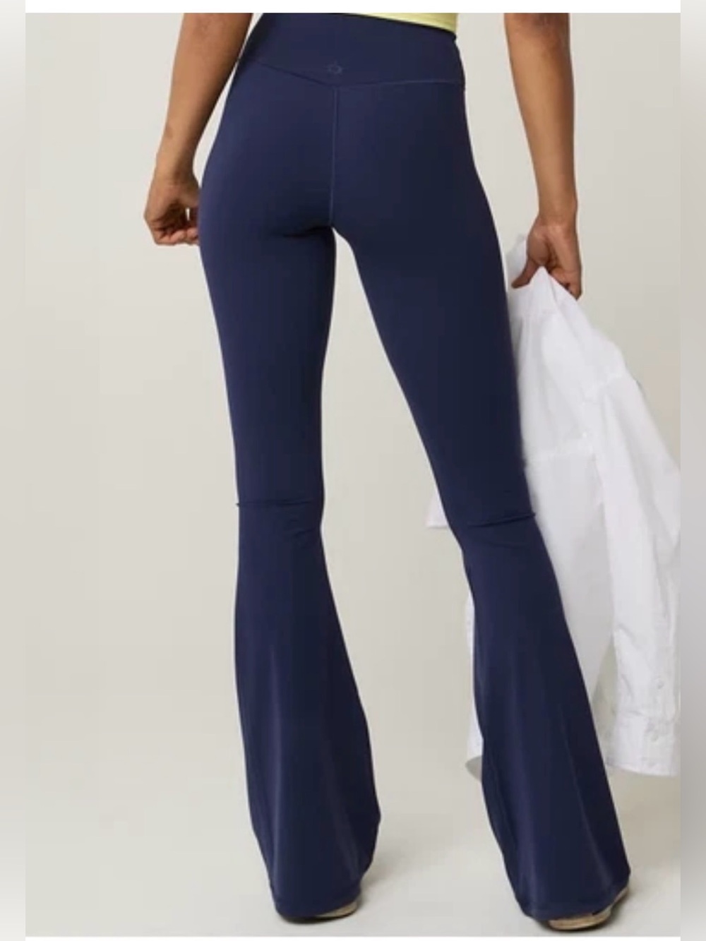 NWT OFFLINE By Aerie Leggings Womens L Navy Blue Real Me Hi-Rise Flare Yoga New